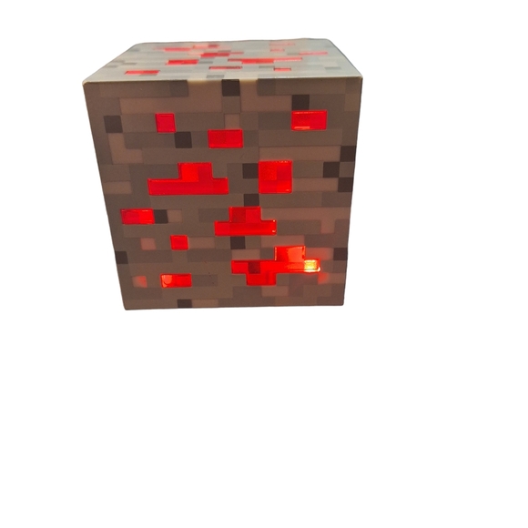 Random Building Toy Set 3d Qixels and Minecraft Light-Up Redstone Nightlight GUC - Picture 2 of 4